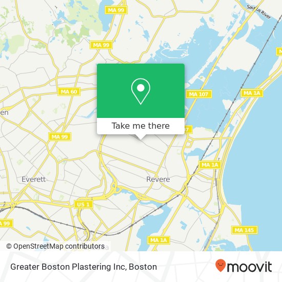 Mapa de Greater Boston Plastering Inc