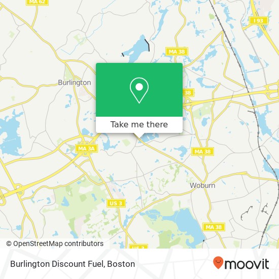 Burlington Discount Fuel map