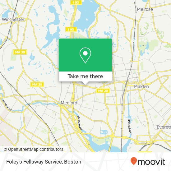 Mapa de Foley's Fellsway Service