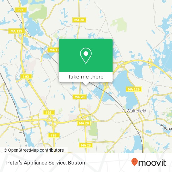 Peter's Appliance Service map