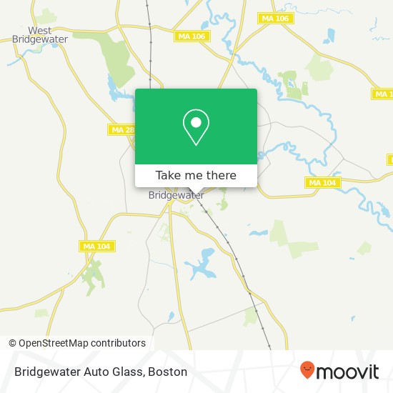 Bridgewater Auto Glass map