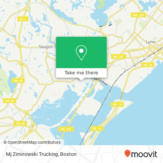 Mj Zimirowski Trucking map