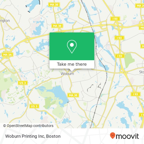 Woburn Printing Inc map