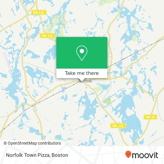 Mapa de Norfolk Town Pizza