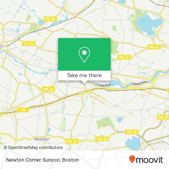 Mapa de Newton Corner Sunoco