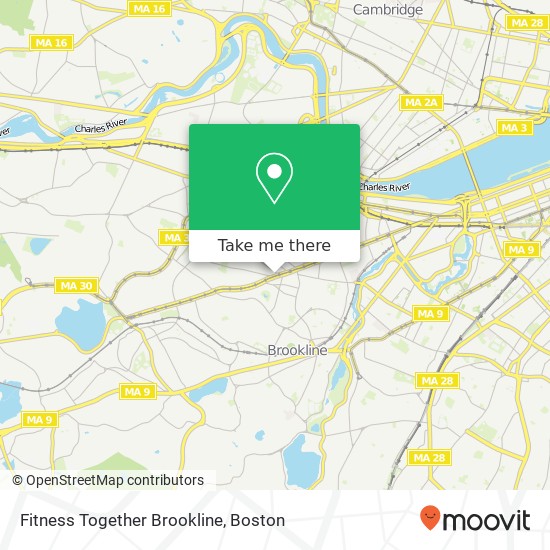 Mapa de Fitness Together Brookline