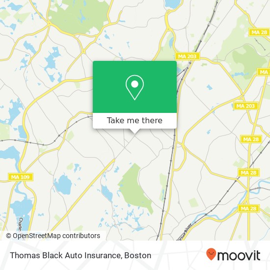 Mapa de Thomas Black Auto Insurance