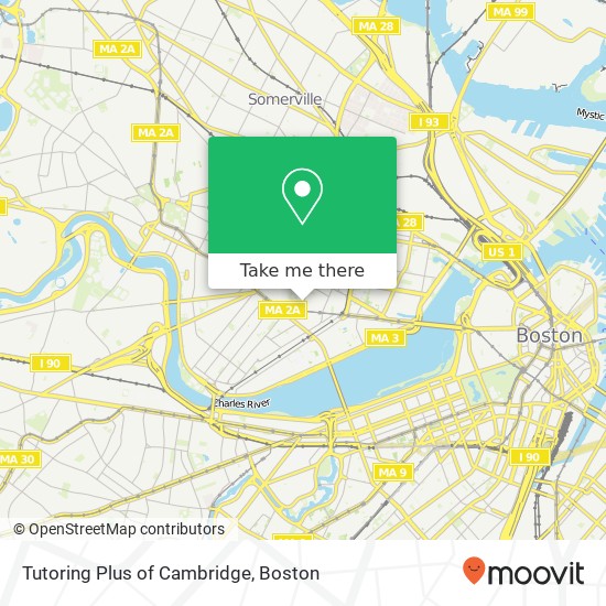 Mapa de Tutoring Plus of Cambridge