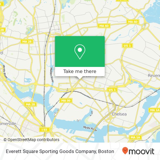 Everett Square Sporting Goods Company map