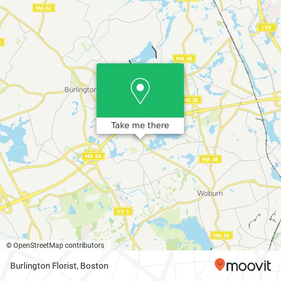 Burlington Florist map