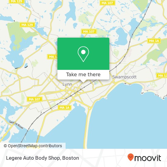 Legere Auto Body Shop map