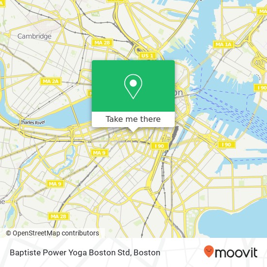 Baptiste Power Yoga Boston Std map