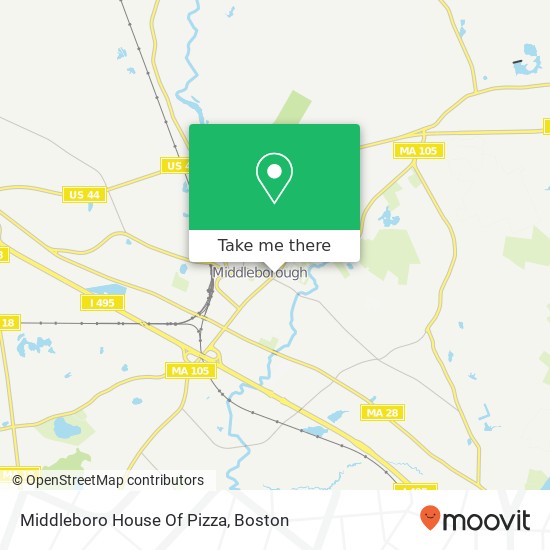 Mapa de Middleboro House Of Pizza
