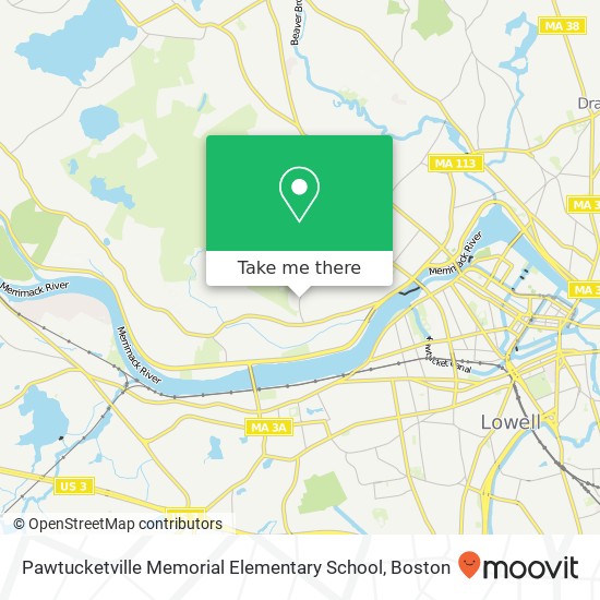 Mapa de Pawtucketville Memorial Elementary School