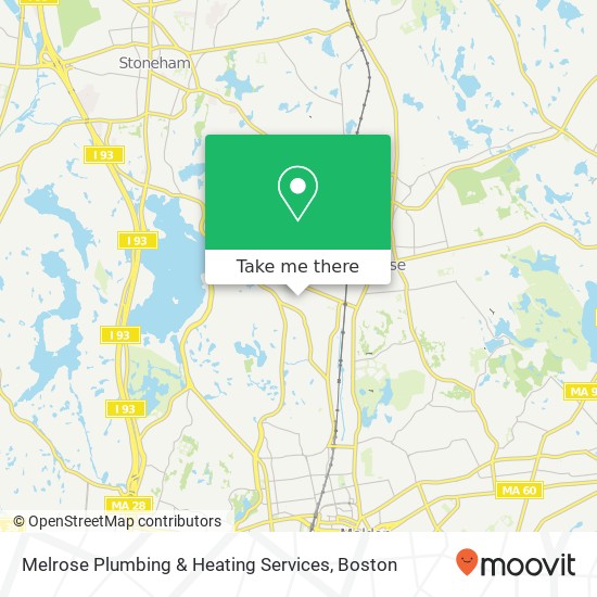 Mapa de Melrose Plumbing & Heating Services