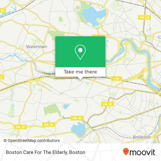 Mapa de Boston Care For The Elderly