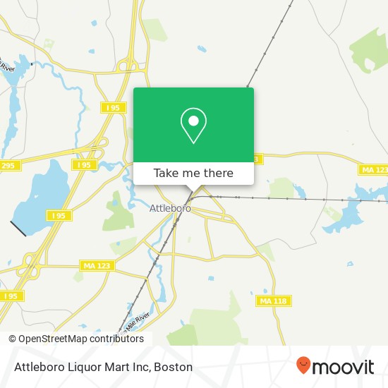 Attleboro Liquor Mart Inc map