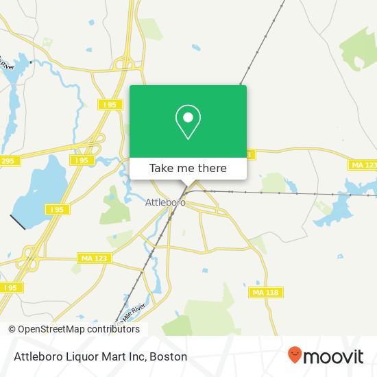 Mapa de Attleboro Liquor Mart Inc