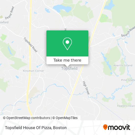 Topsfield House Of Pizza map