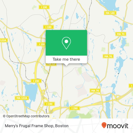 Merry's Frugal Frame Shop map