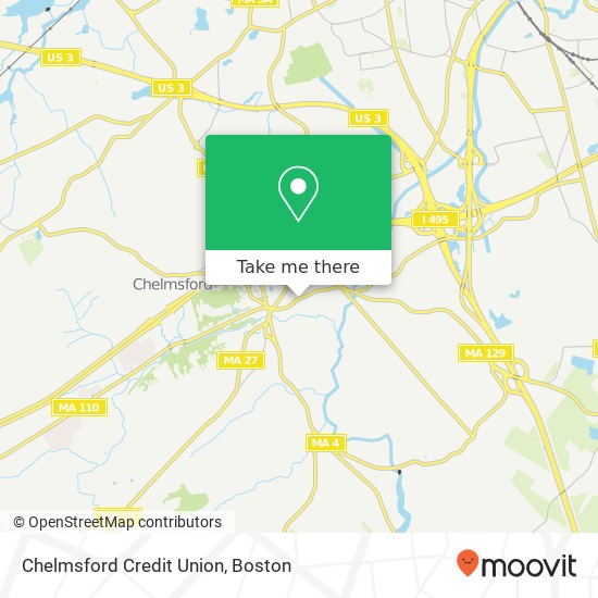 Mapa de Chelmsford Credit Union