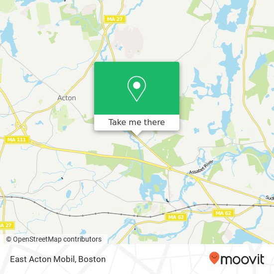 East Acton Mobil map