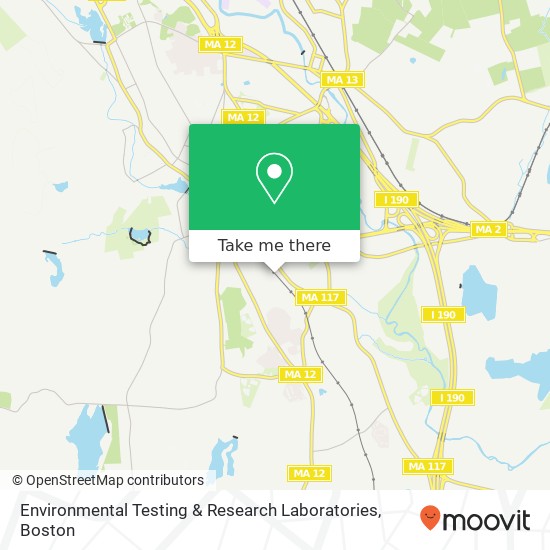 Mapa de Environmental Testing & Research Laboratories