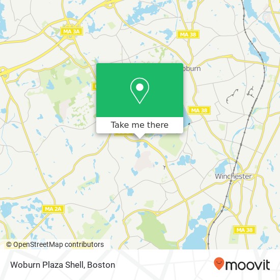 Mapa de Woburn Plaza Shell