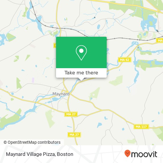 Maynard Village Pizza map