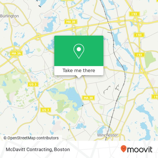 McDavitt Contracting map