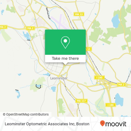 Leominster Optometric Associates Inc map