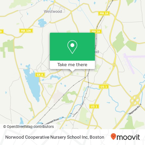 Mapa de Norwood Cooperative Nursery School Inc