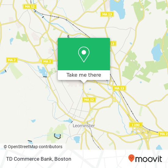 Mapa de TD Commerce Bank