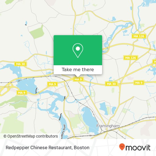 Mapa de Redpepper Chinese Restaurant