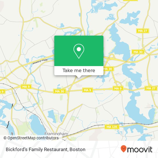 Bickford's Family Restaurant map