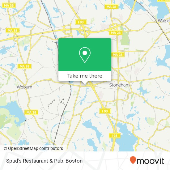 Spud's Restaurant & Pub map