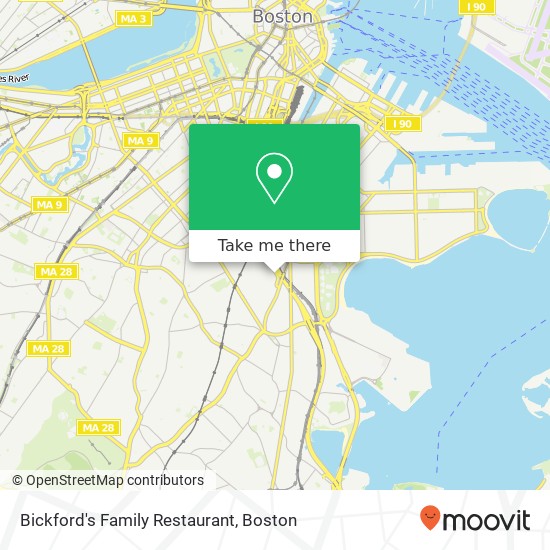 Bickford's Family Restaurant map