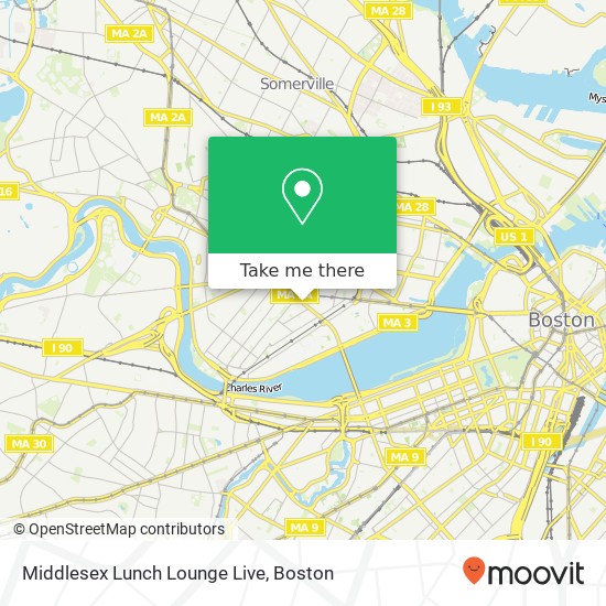 Mapa de Middlesex Lunch Lounge Live