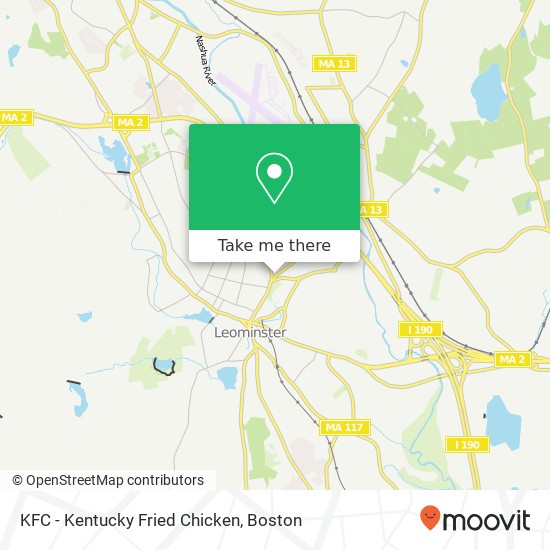 KFC - Kentucky Fried Chicken map