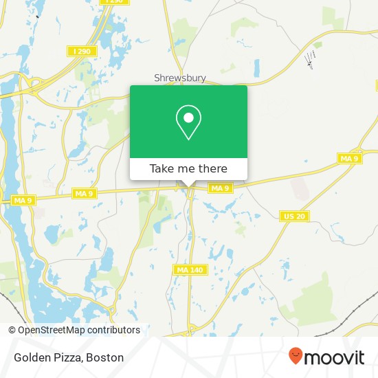 Golden Pizza map