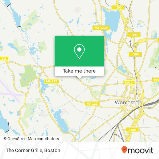 The Corner Grille map