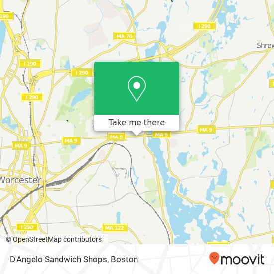 Mapa de D'Angelo Sandwich Shops