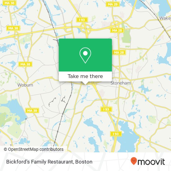 Mapa de Bickford's Family Restaurant