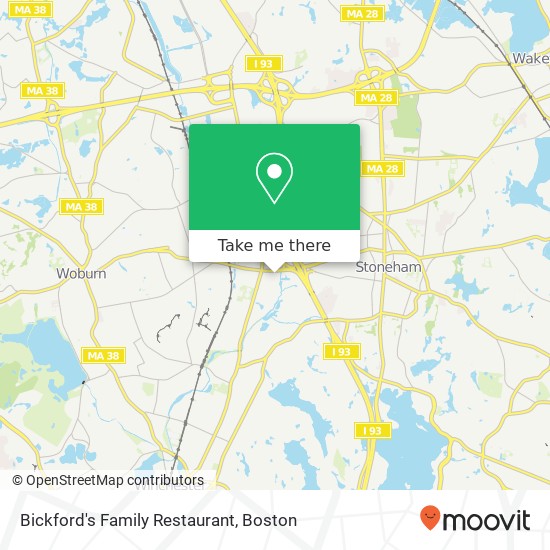 Bickford's Family Restaurant map