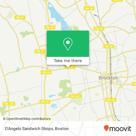 Mapa de D'Angelo Sandwich Shops