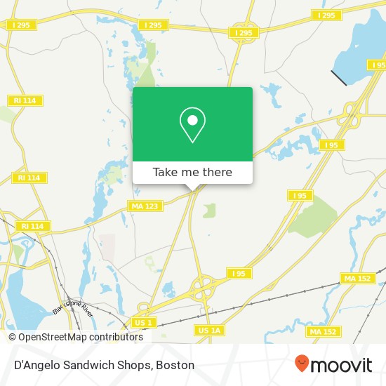 Mapa de D'Angelo Sandwich Shops