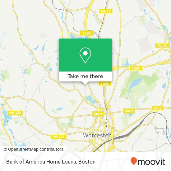 Mapa de Bank of America Home Loans