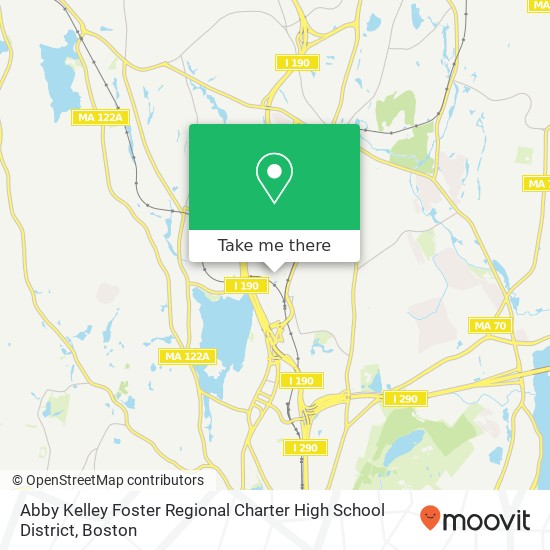 Mapa de Abby Kelley Foster Regional Charter High School District