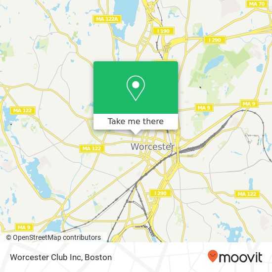 Worcester Club Inc map