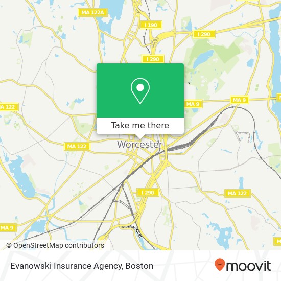 Mapa de Evanowski Insurance Agency